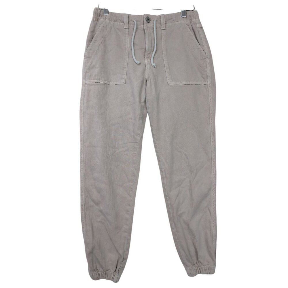 American Eagle Tomgirl Utility Jogger Pants Womens 4 Long Beige Casual Cropped